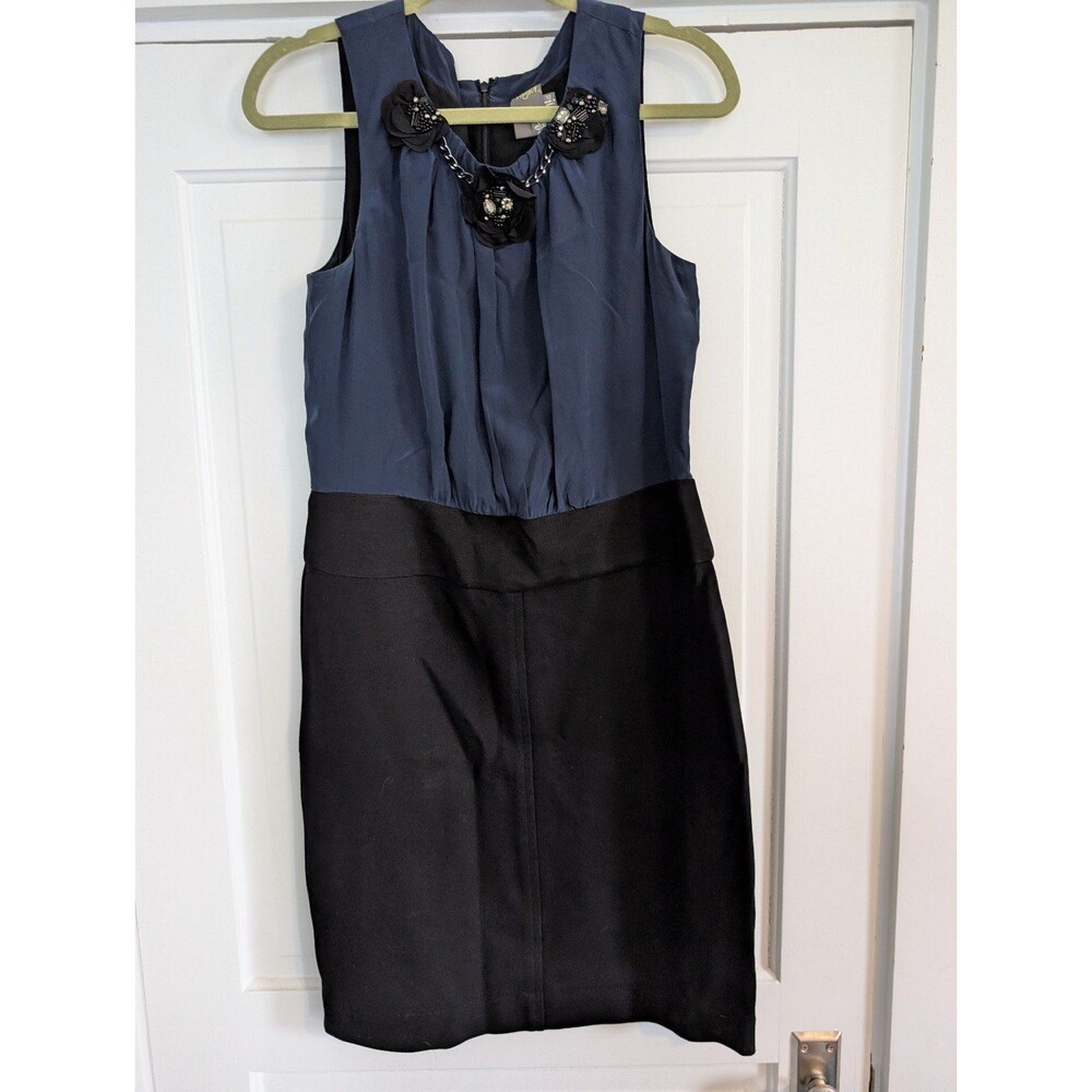 Taylor Sleeveless A-Line Dress Embellished Silk Top size 12